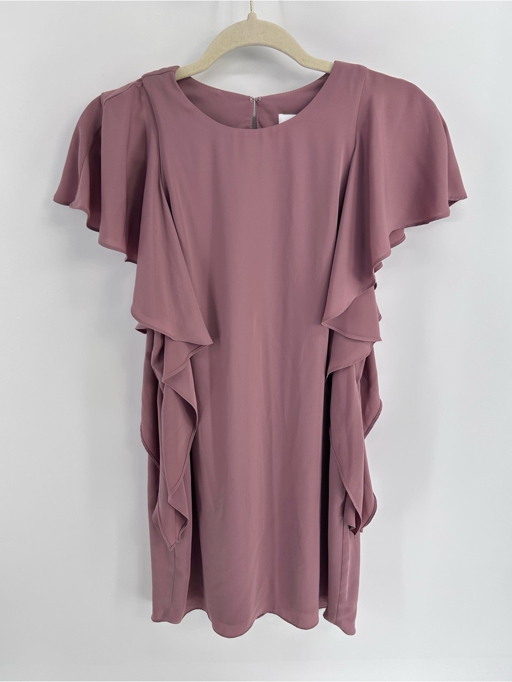 Amanda Uprichard Mauve Ruffle Sleeve Mini Dress - P (XS 0-2)